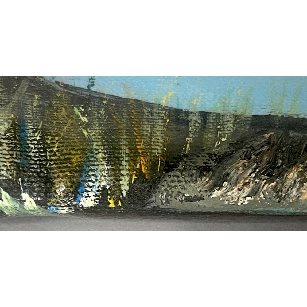 Vintage Brush Strokes of NY Hand Painted Bag Cottagecore Modern Art Clutch - Picture 7 of 10